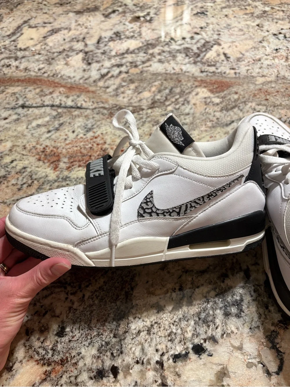 Jordan White and Black Athletic Shoes